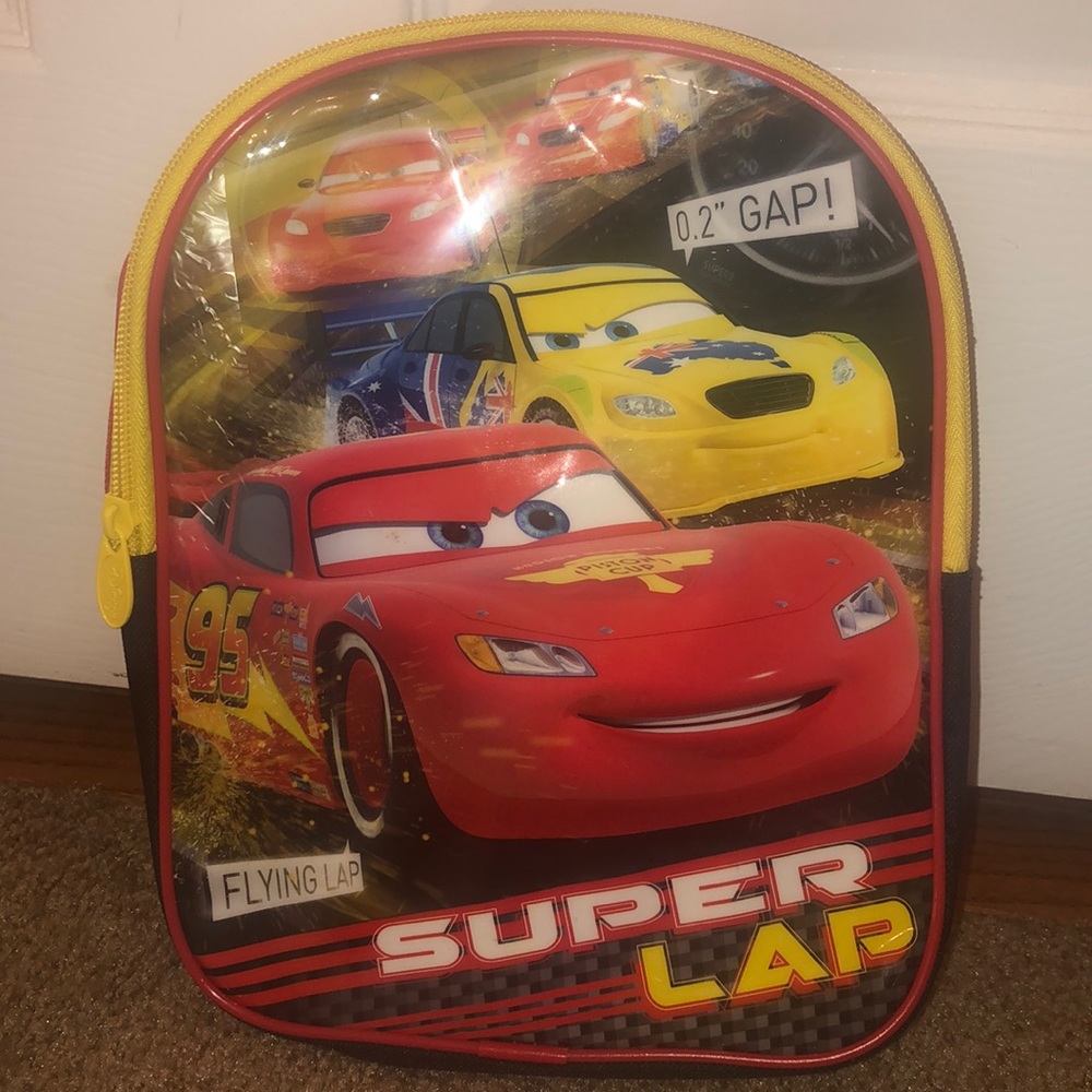 NWT Disney Pixar Cars Lightning McQueen Backpack